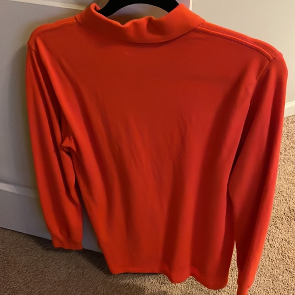 RALPH LAUREN LIKE NEW  Ralph Lauren red-orange long sleeved polo.  Boys size XL. - Picture 3 of 4
